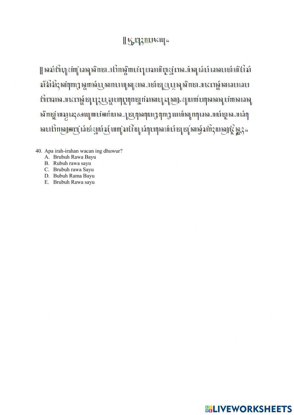 PAS Bahasa Jawa Kelas XII 22-23