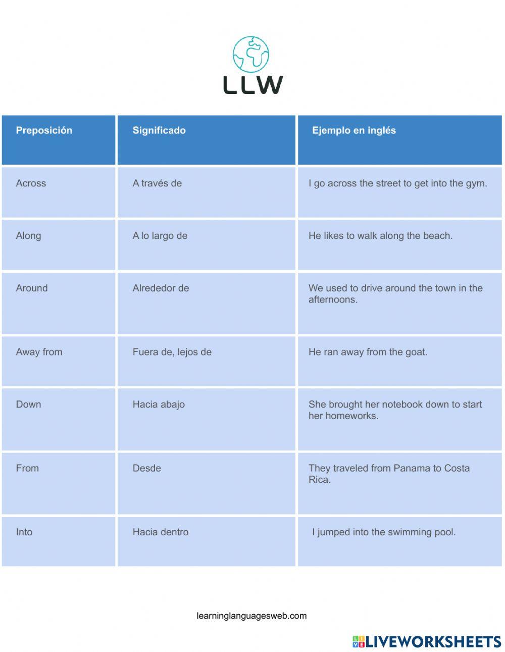 Move Prepositions