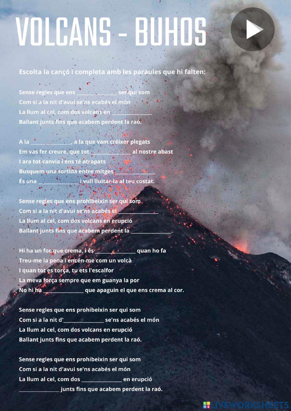 Cançó volcans buhos