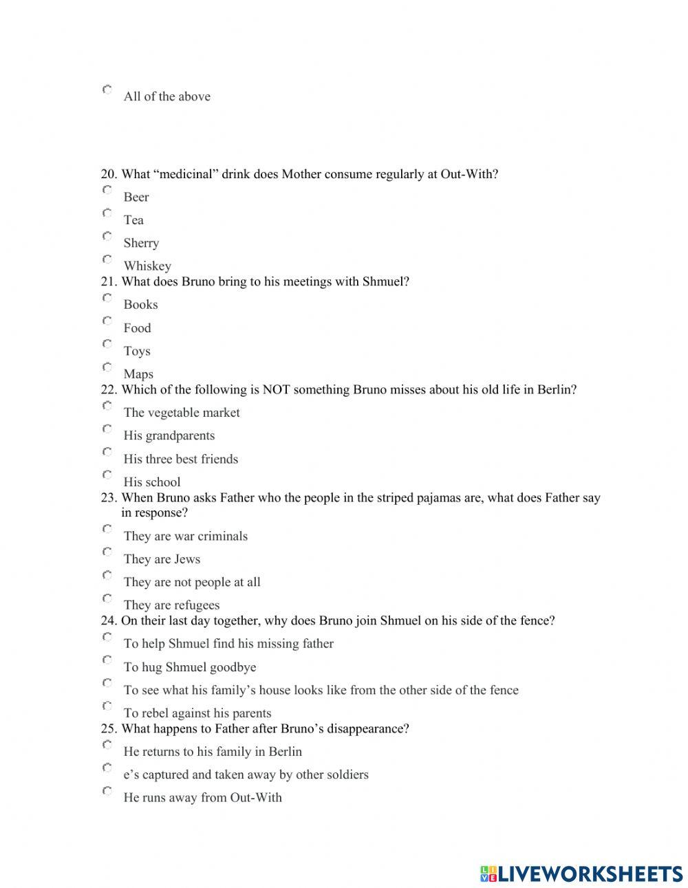 The Boy in the stripped Pajamas