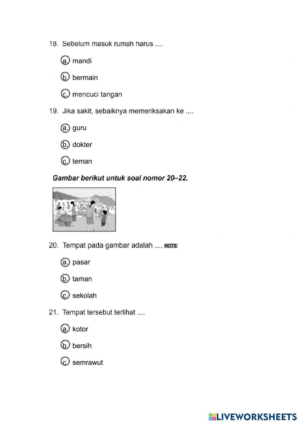Bahasa indonesia latihan pas 1
