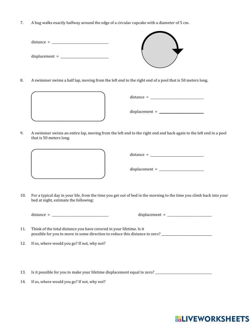 Distance and Displacement
