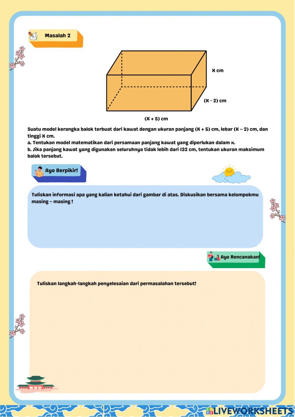 Pertidaksamaan Linear Satu Variabel