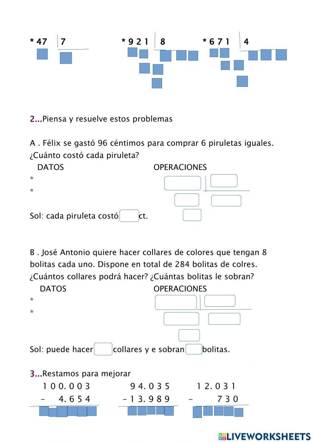 División entre una cifra