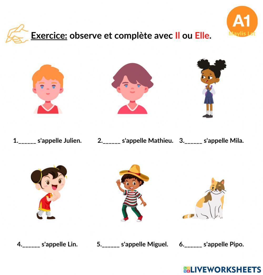 Les Pronoms IL Et ELLE 2214732 MaylisLst les-pronoms-il-et-elle-2214732-maylislst