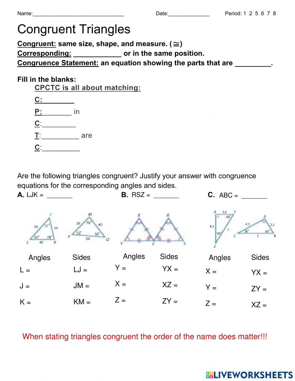 2214765 | Congruent Triangles | Ashlee Washington