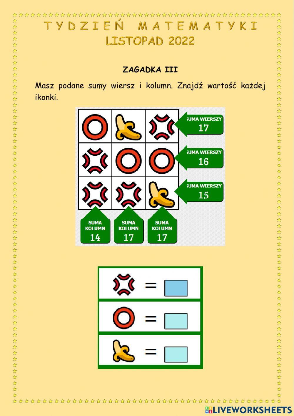 Tydzień matematyki 22