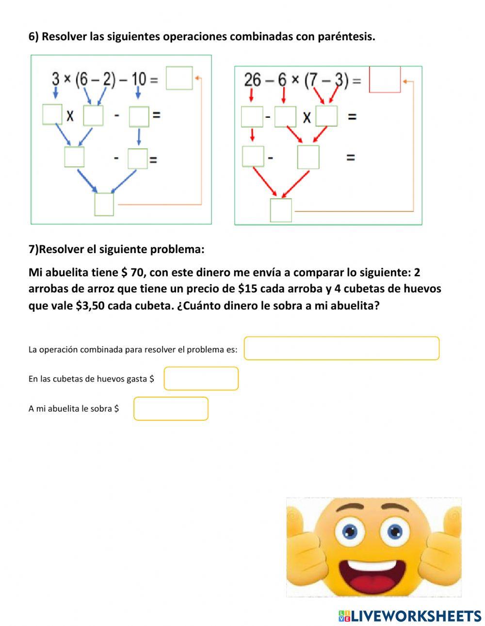 Operaciones combinadas