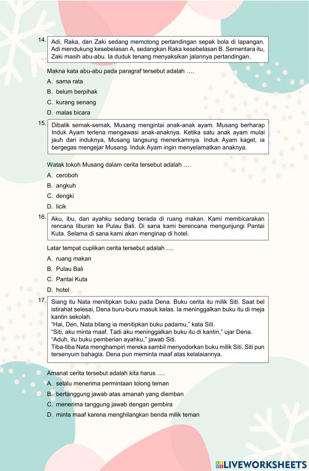 Soal Latihan ASPD Bahasa Indonesia 2023