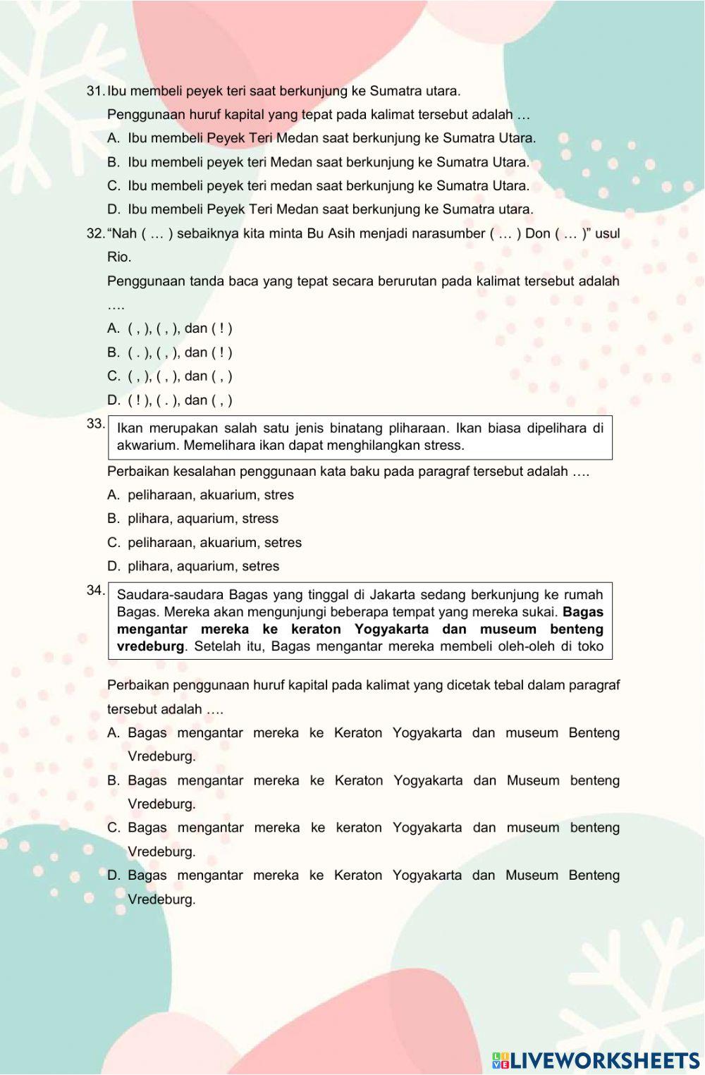 Soal Latihan ASPD Bahasa Indonesia 2023