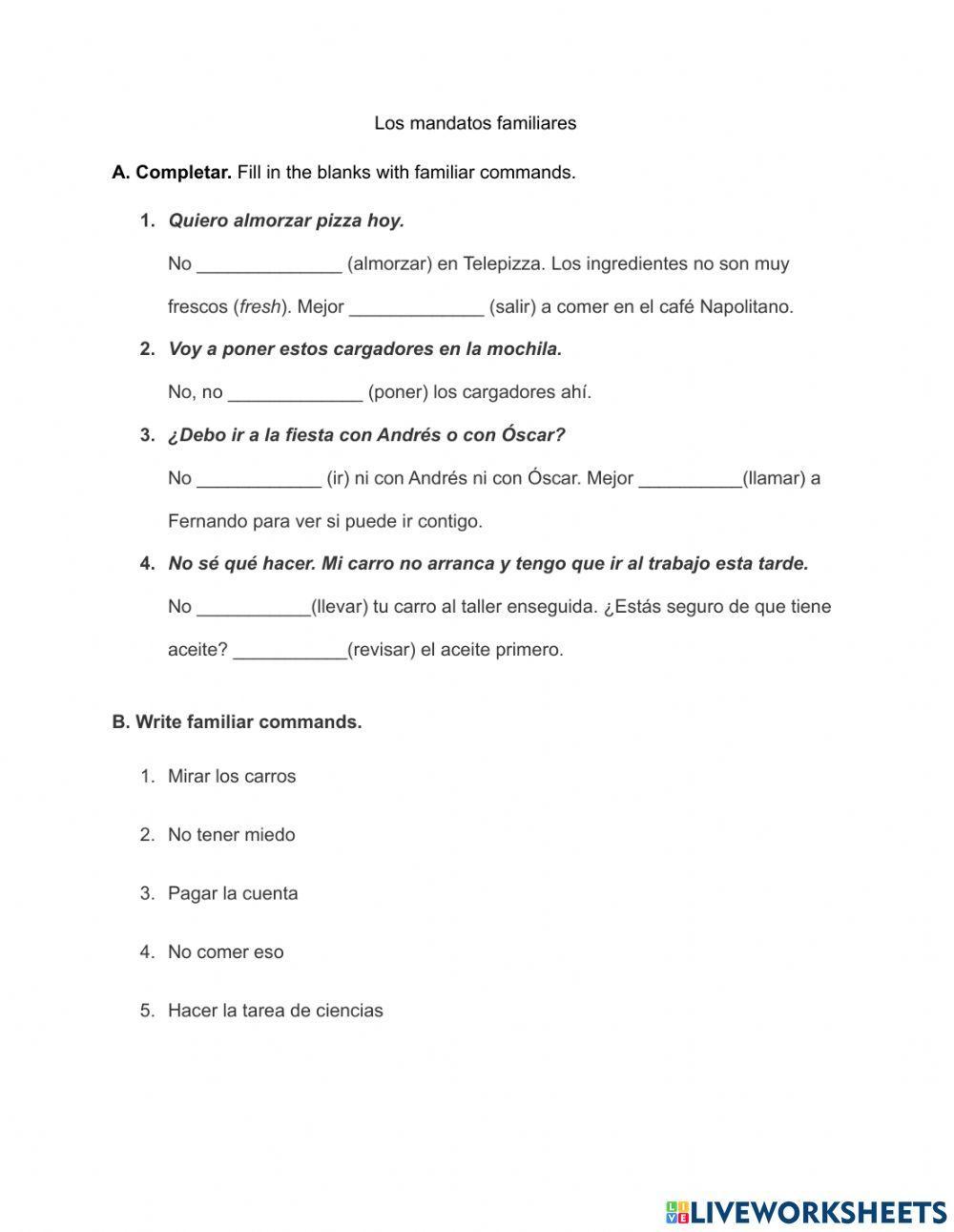 Los mandatos familiares