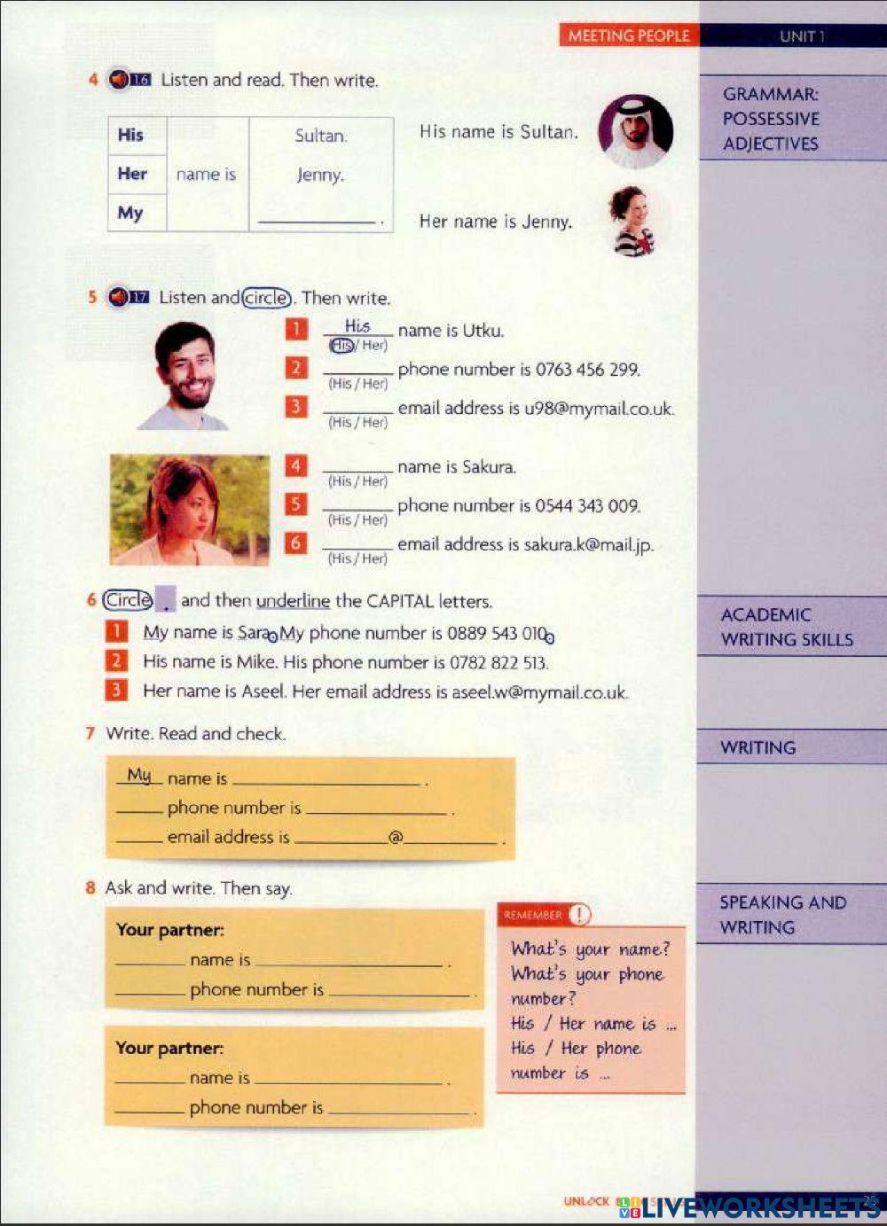 Unlock 1-Unit1-HW-Home Listening (Lesson 2.1)