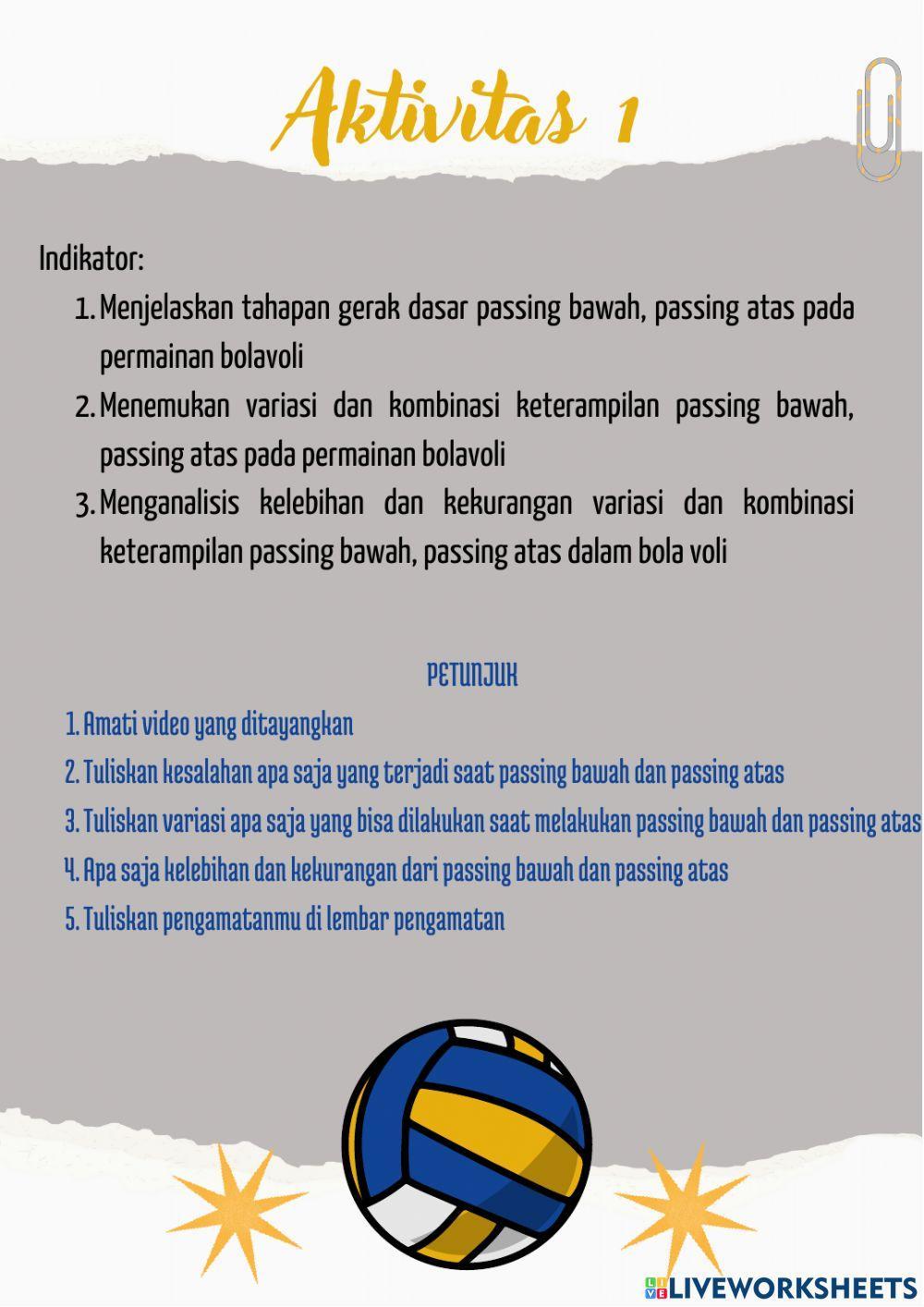 Lembar Kerja Bola Voli