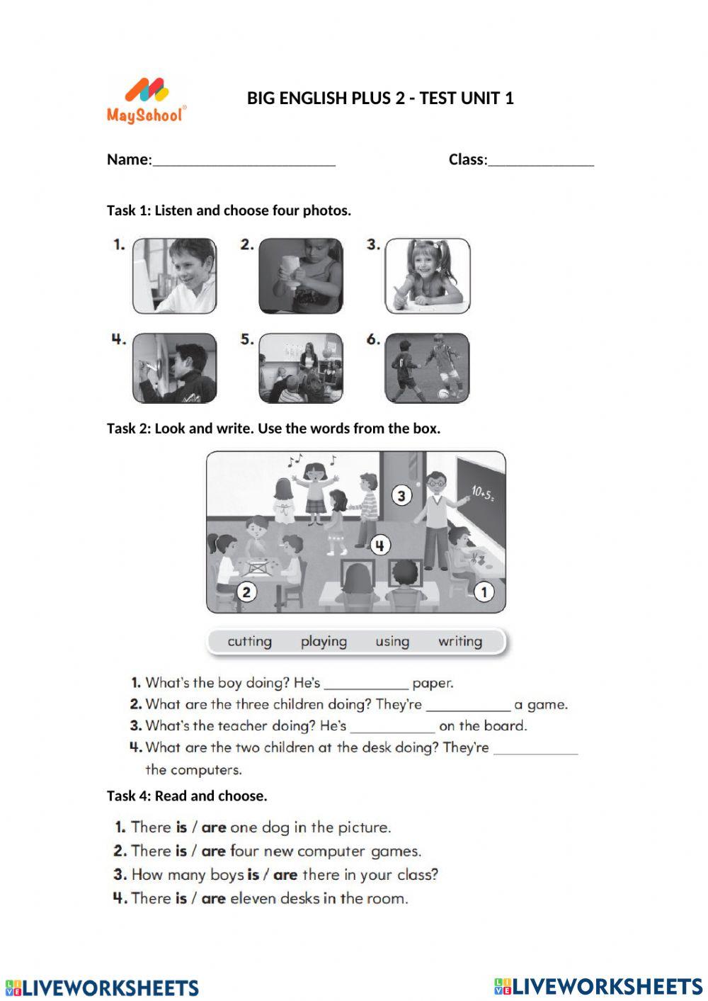 Unit 1 in my classroom test worksheet live worksheets