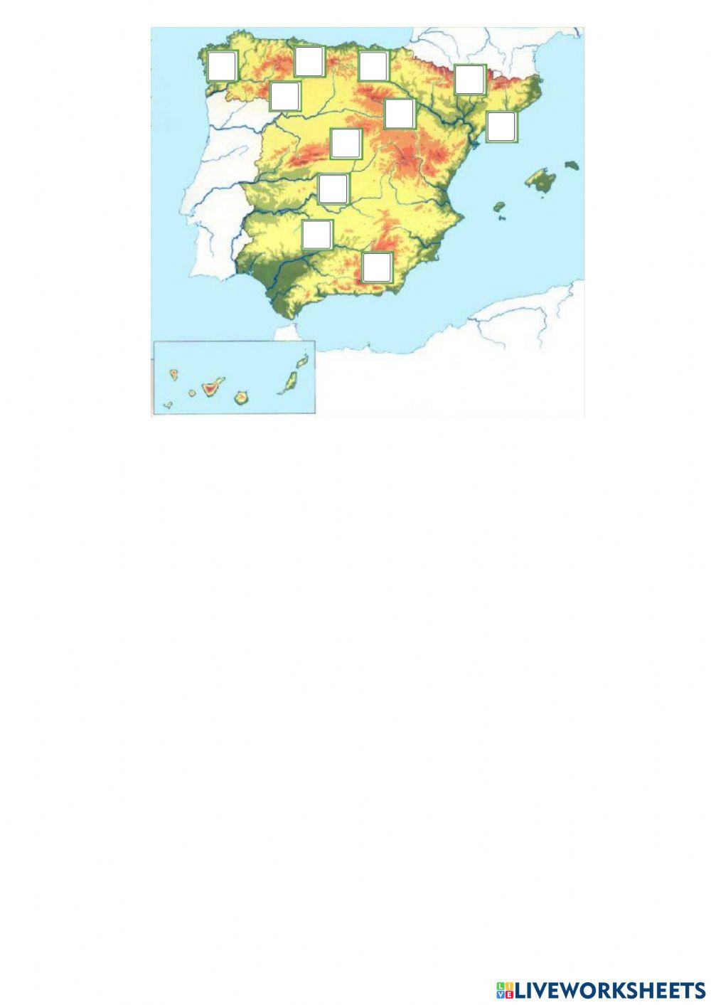 Examen sociales tema 2 El relieve de Europa y España