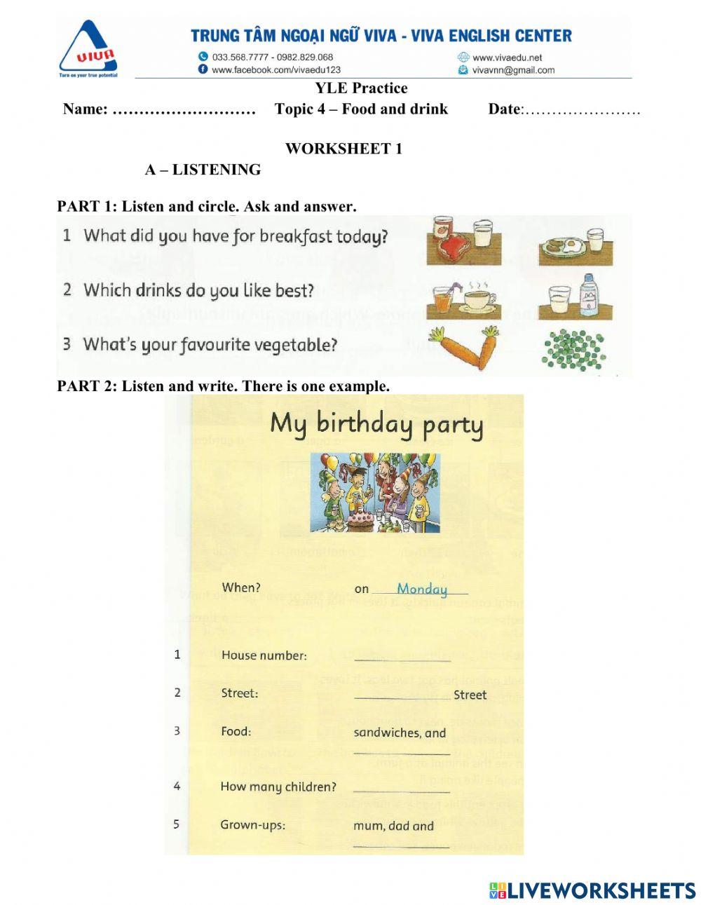 Idict 2 - Unit 4 - Lesson 14: skill practice 1