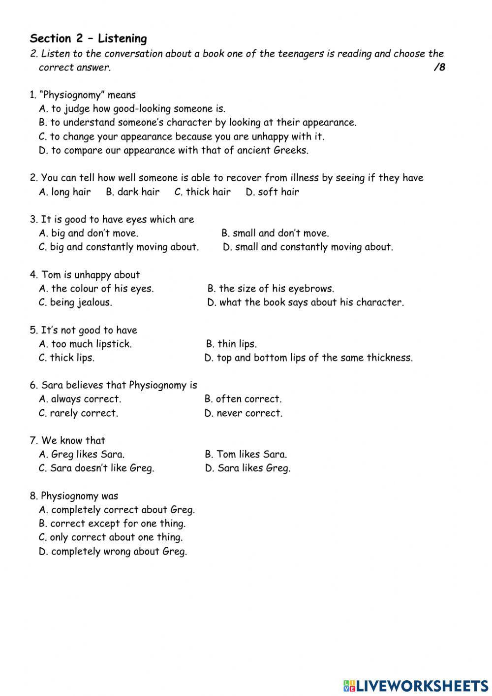 Cosmic B1+ Unit 1 Test