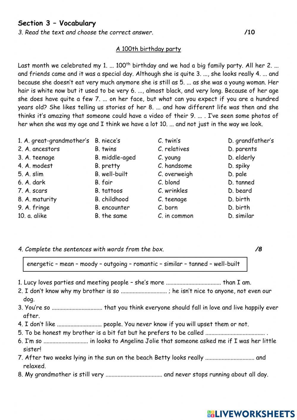 Cosmic B1+ Unit 1 Test