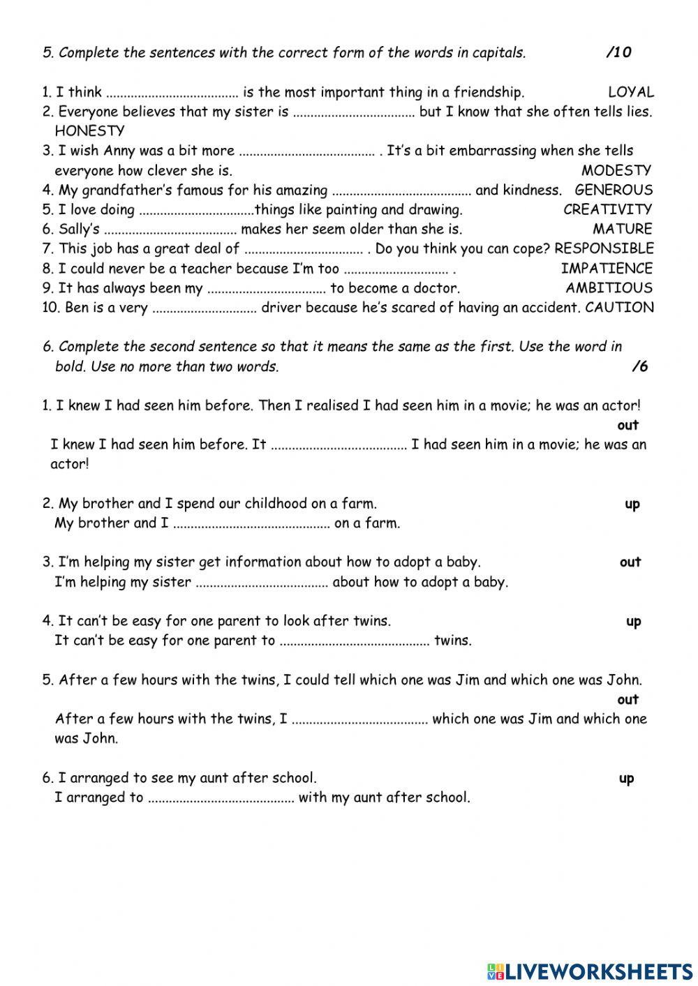 Cosmic B1+ Unit 1 Test