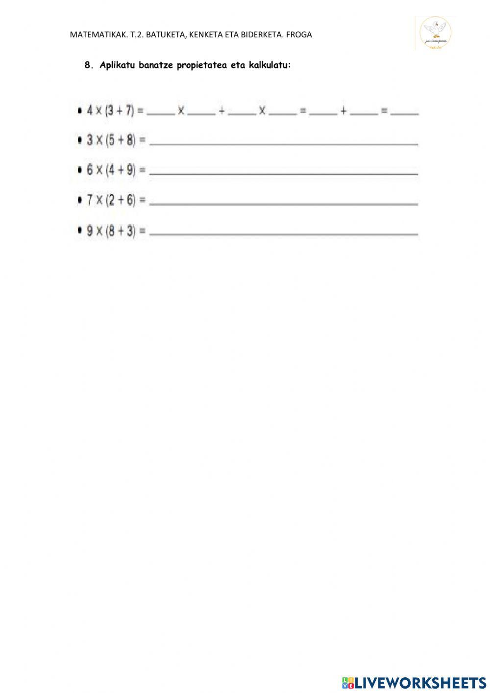 BATUKETA KENKETA ETA BIDERKETA