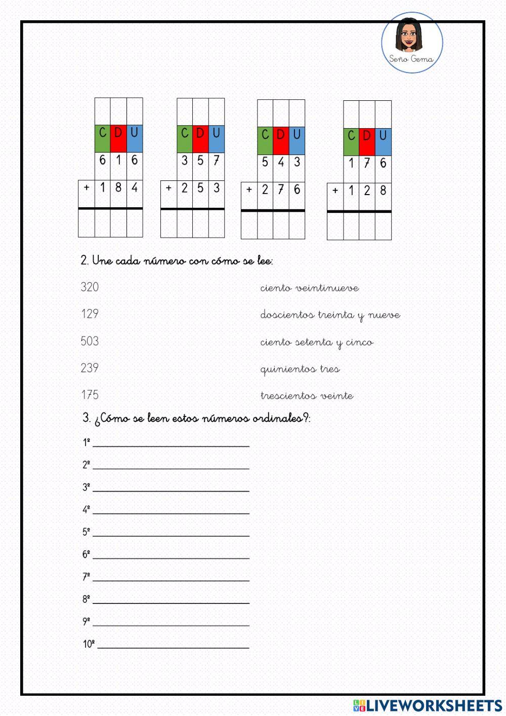 Sumas y restas con llevadas