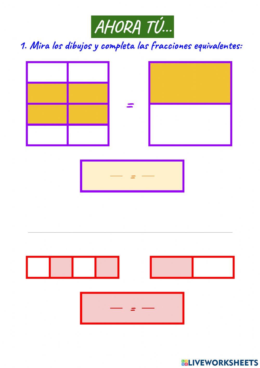 Fracciones equivalentes