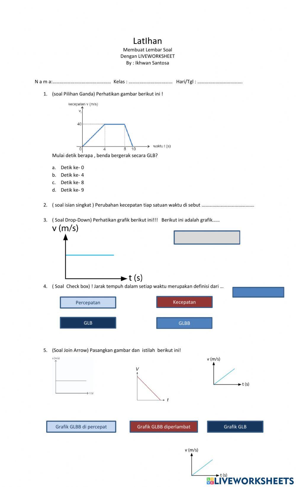 Latihan LW IPA gerak
