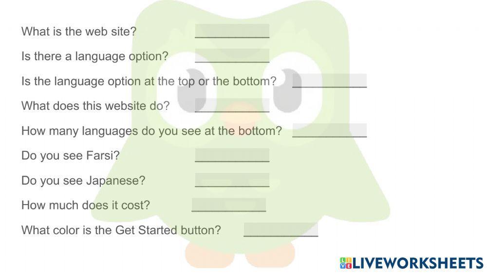 Answer questions about DuoLingo