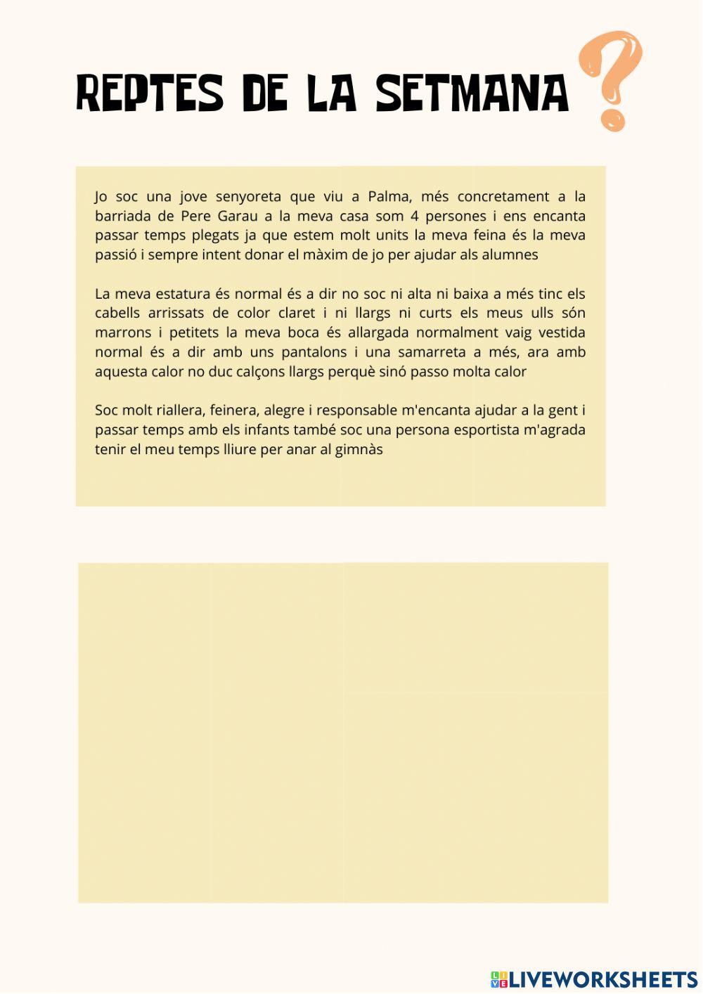 Reptes de la setmana 2