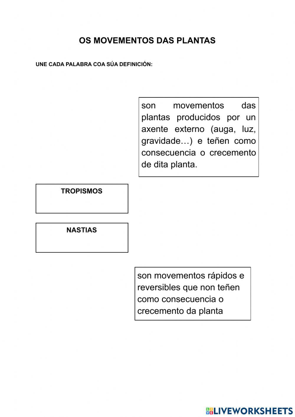 Movementos das plantas