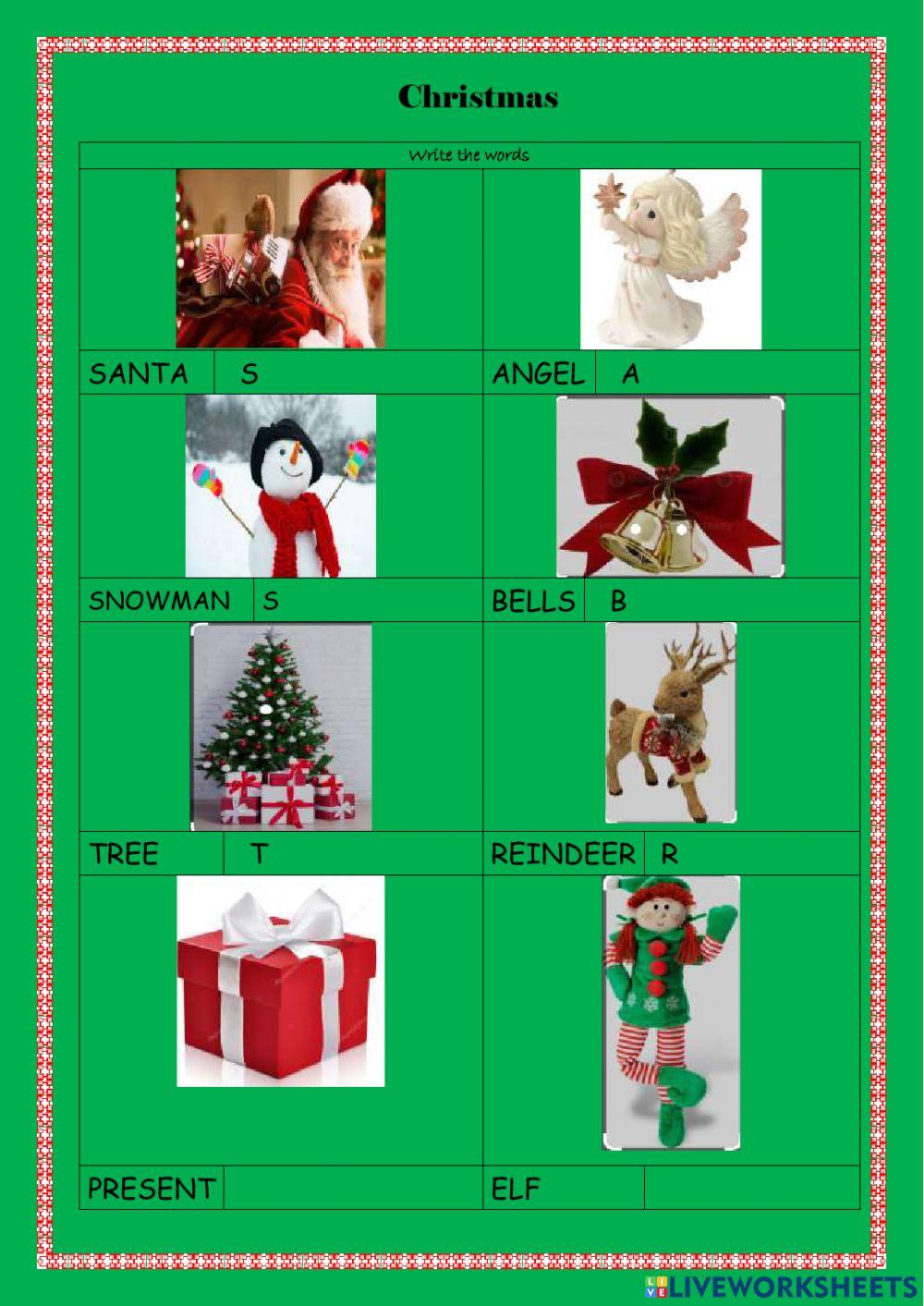 Christmas vocabulary