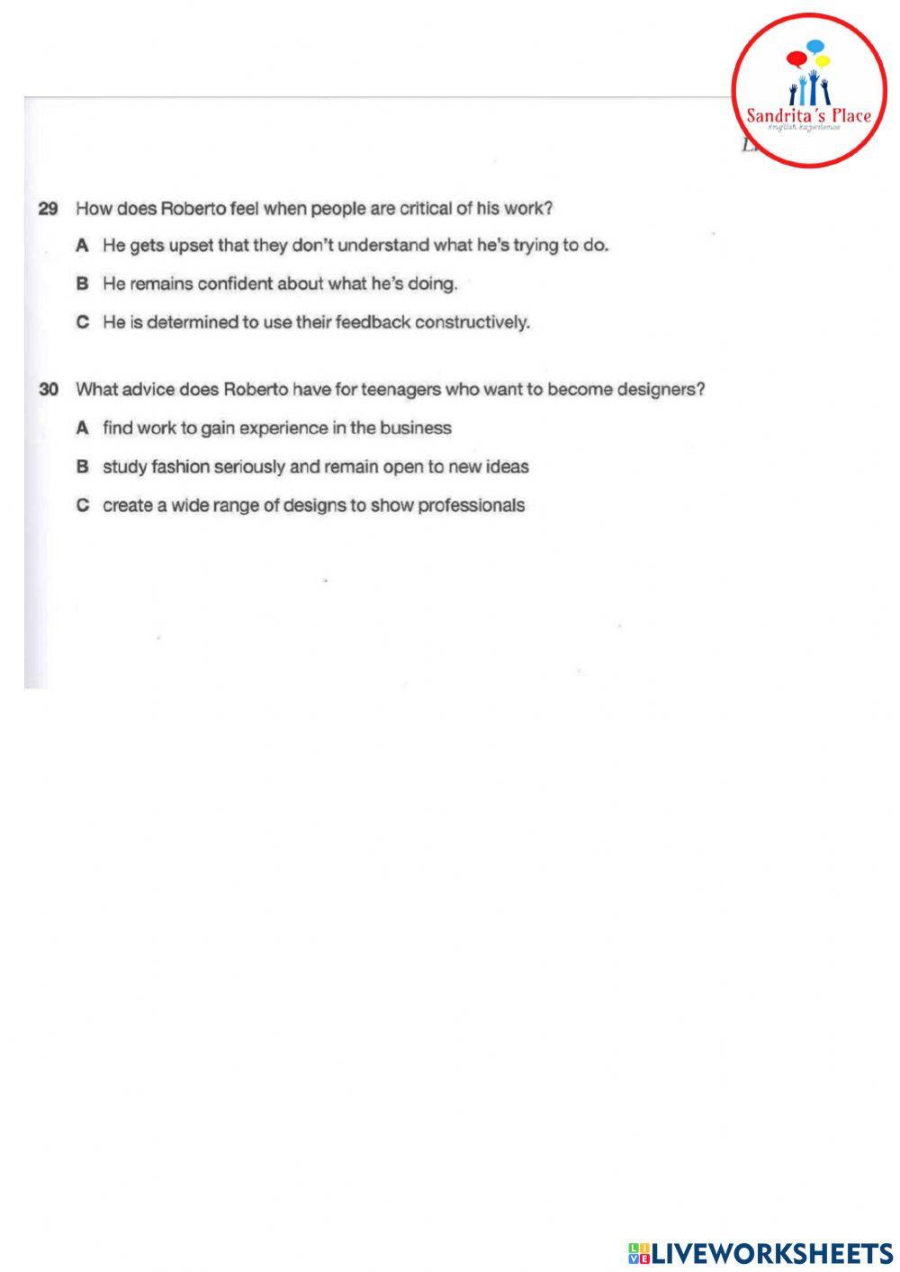 First for schools 1 - test 4