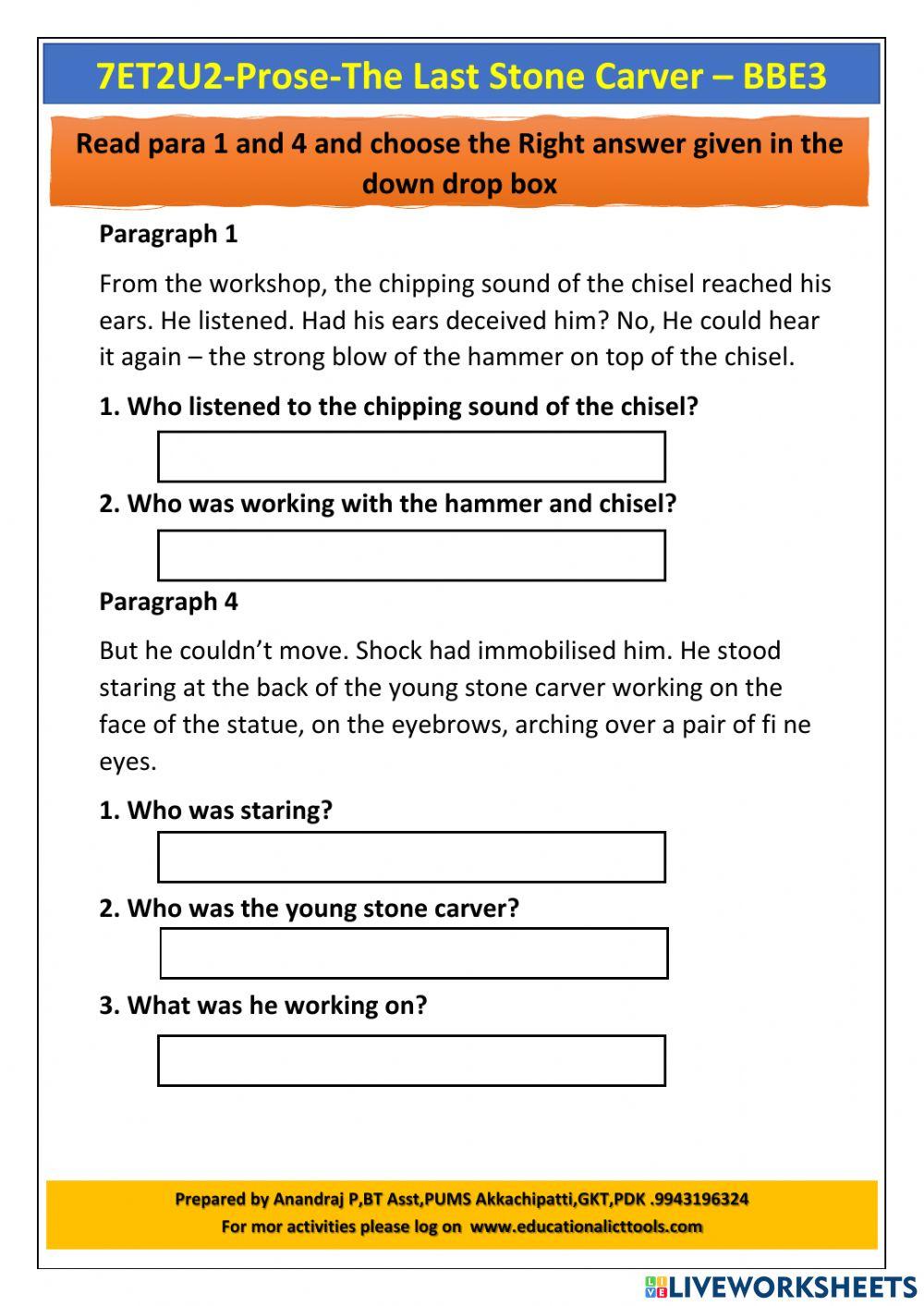 The Last Stone Carver BBE 3