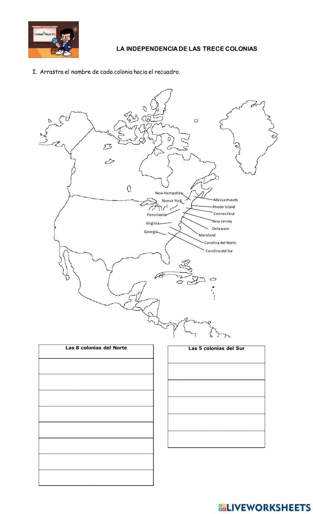 La independencia de las trece colonias