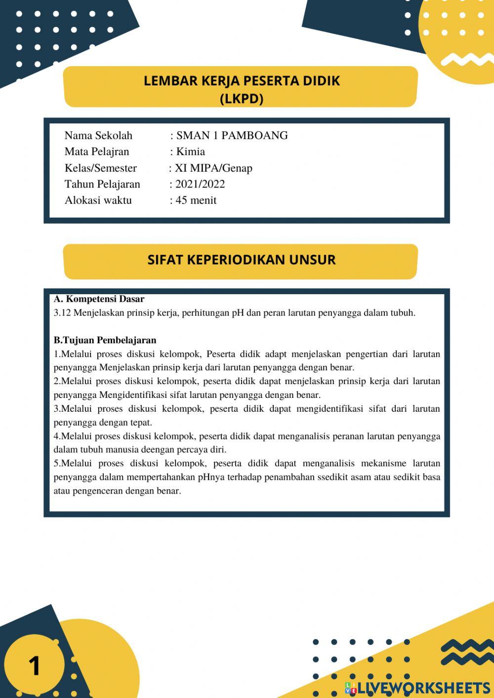 LKPD Larutan Penyangga