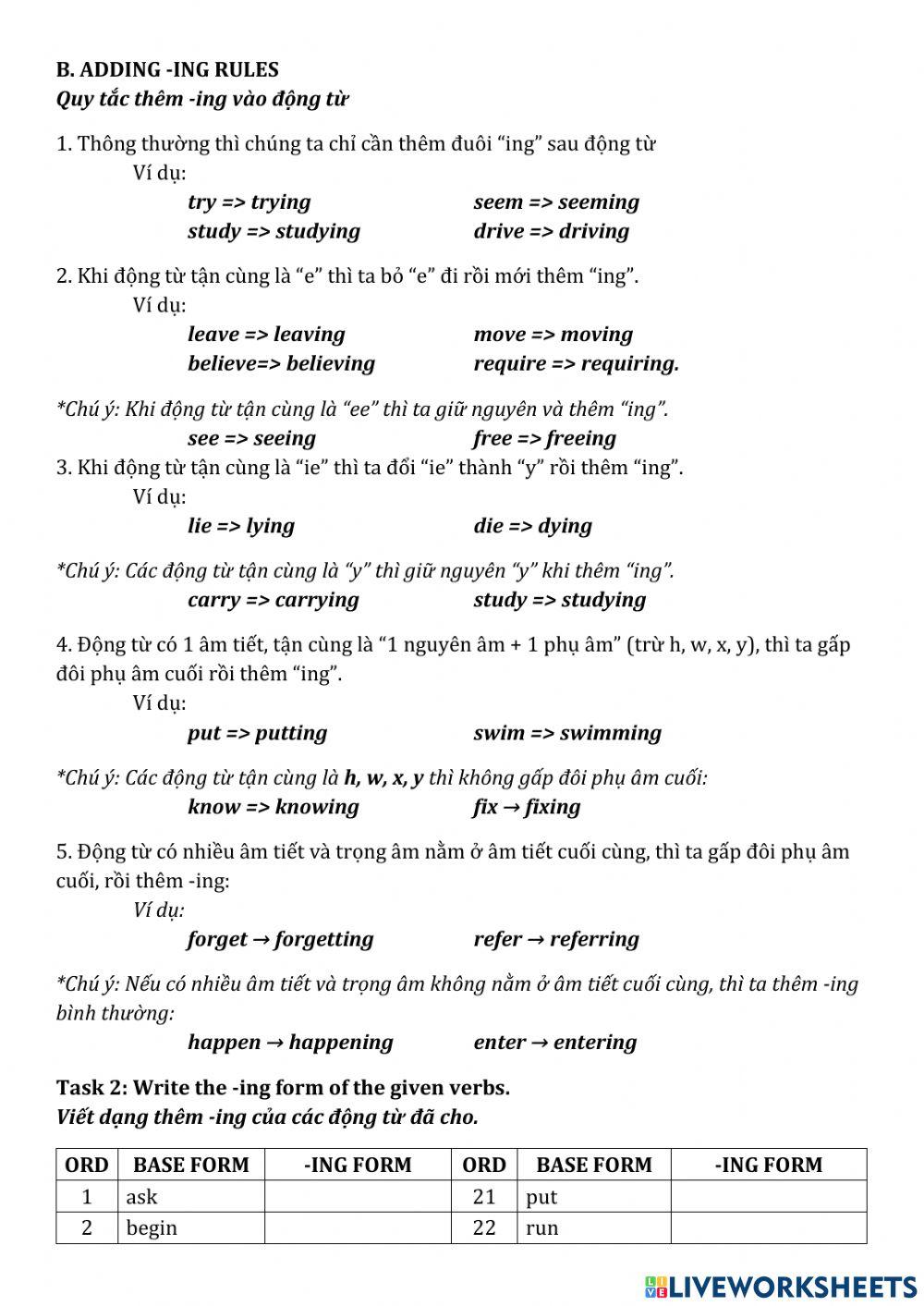 Present continuous 2