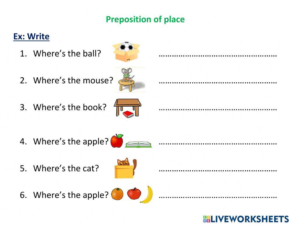 Preposition of place