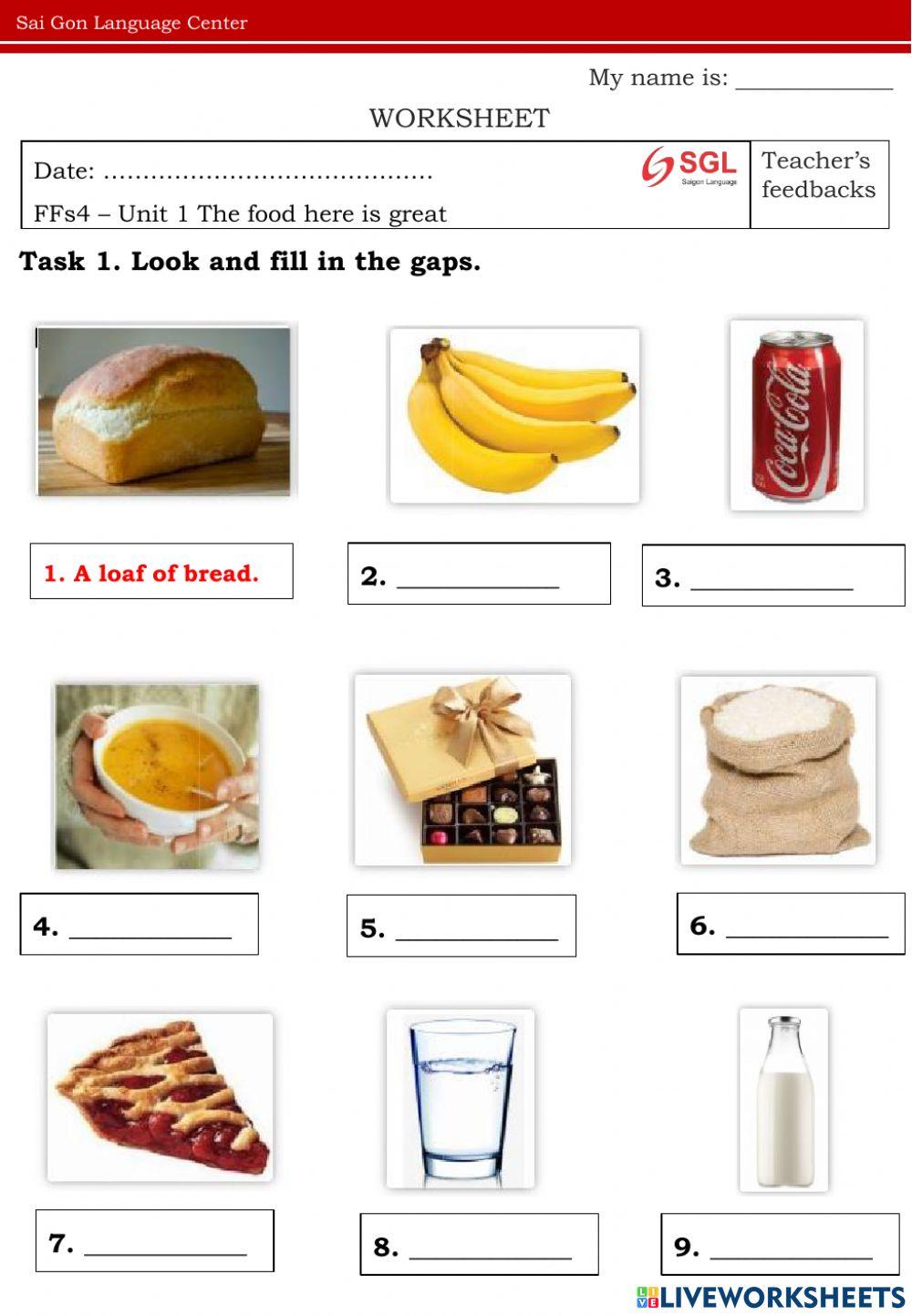 Unit 1 The food here is great!