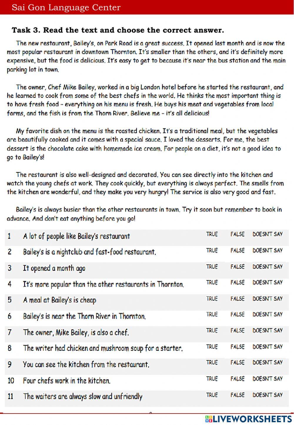 Unit 1 The food here is great!