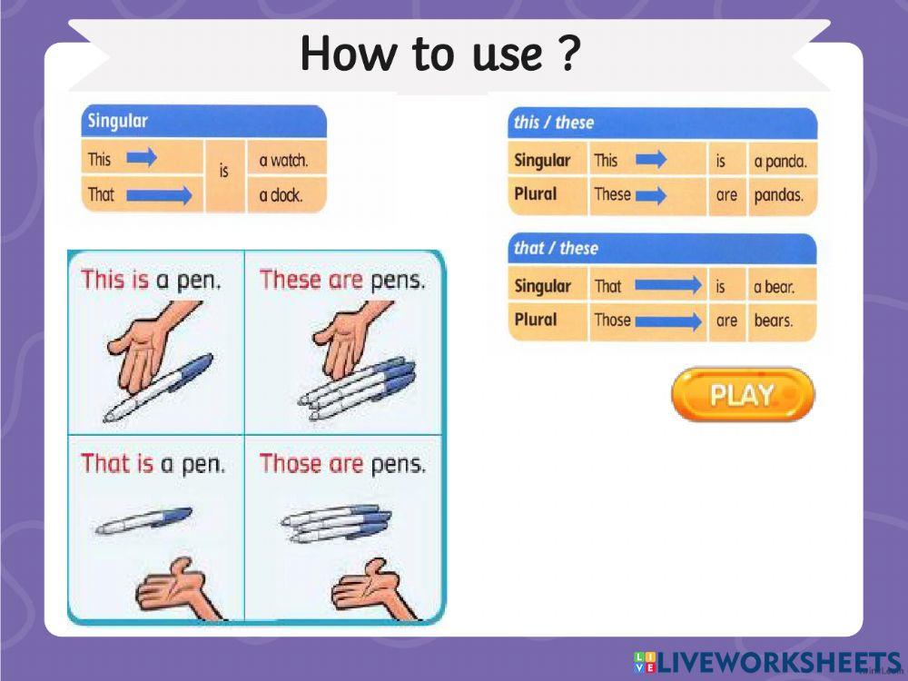 This- that- these - those