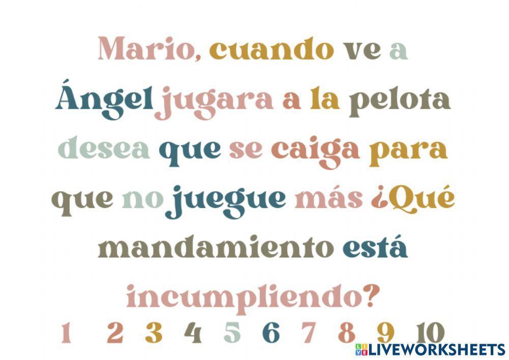 Problemas de los 10 mandamientos