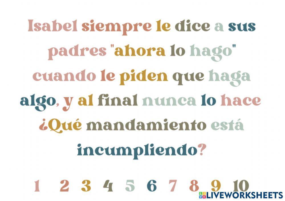 Problemas de los 10 mandamientos