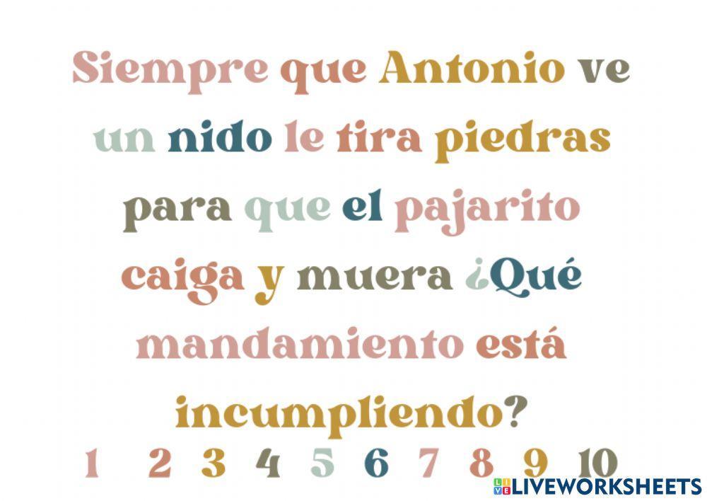 Problemas de los 10 mandamientos