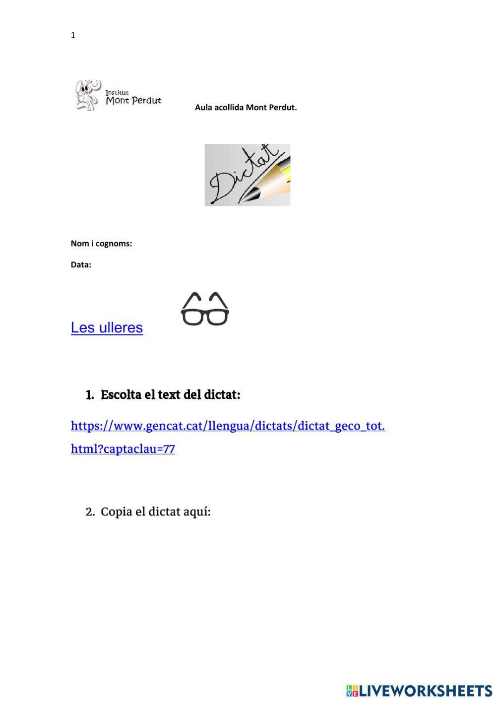 Dictat1 . Les ullleres