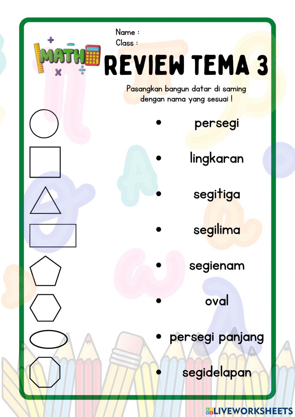 Review  Materi Bangun Datar Kelas 2