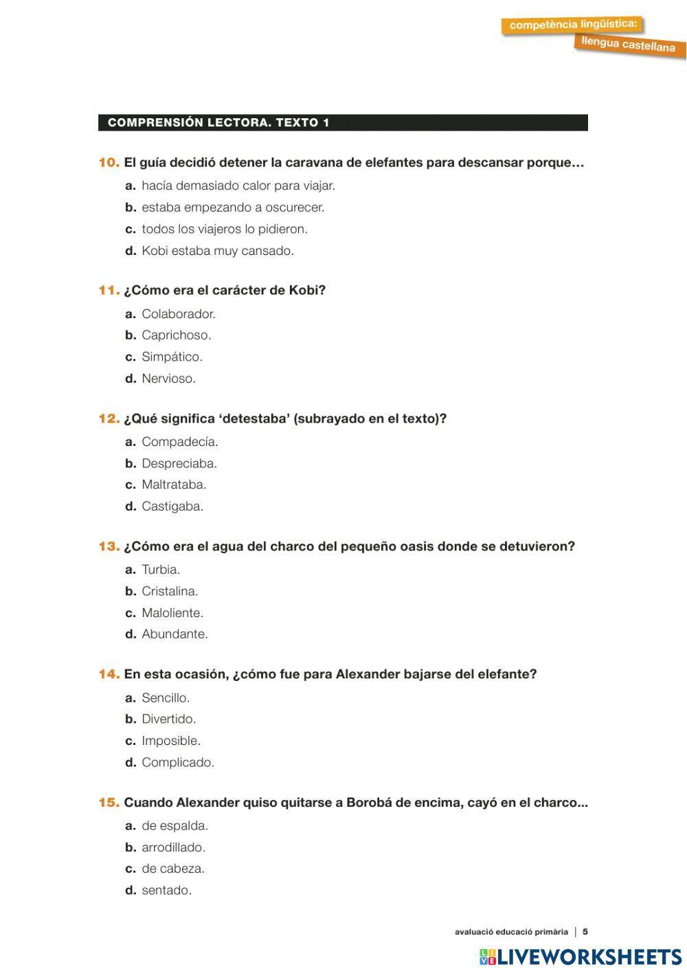 Comprensión Lectora- Competencias Básicas