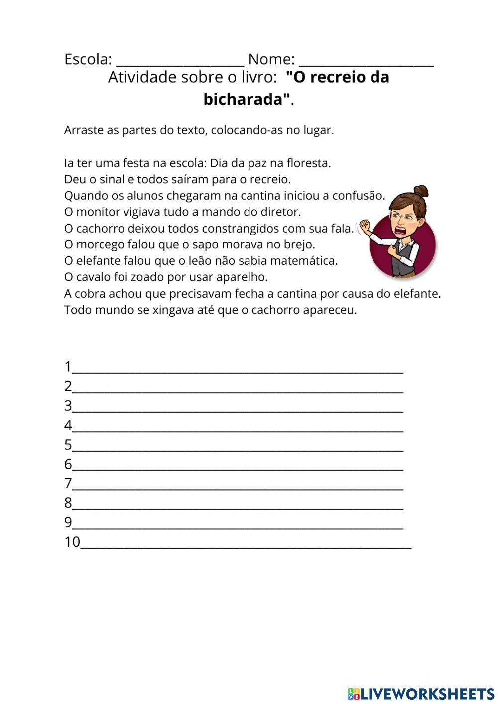 O recreio da bicharada