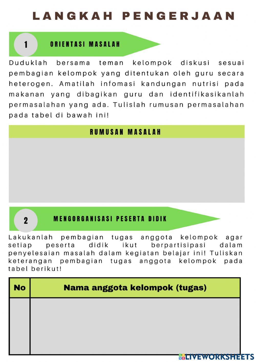 Lkpd sistem pencernaan makanan 1