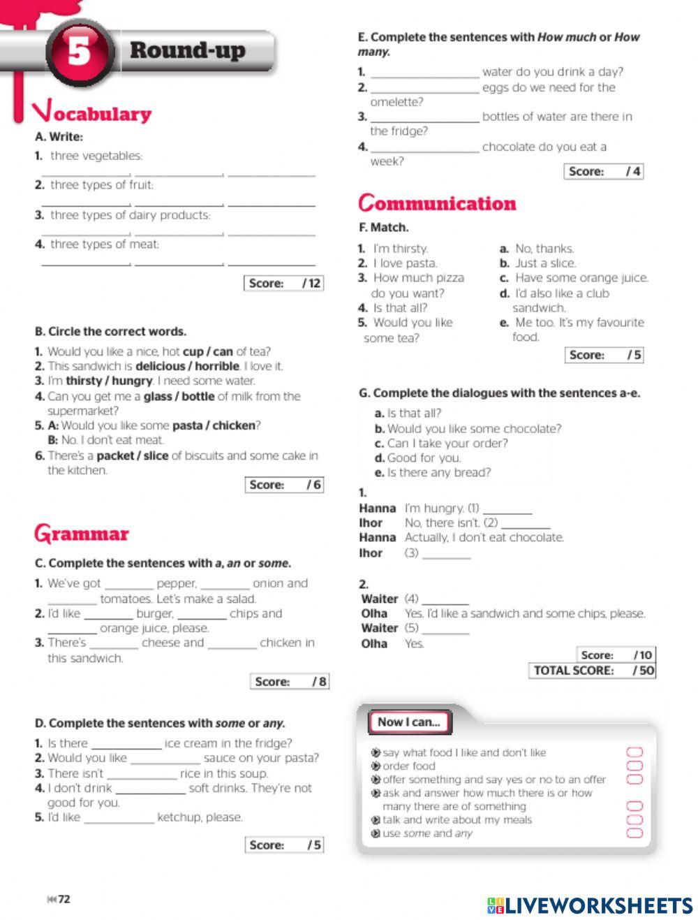 Full Blast 5 Plus. Unit 5. Round Up. p.72