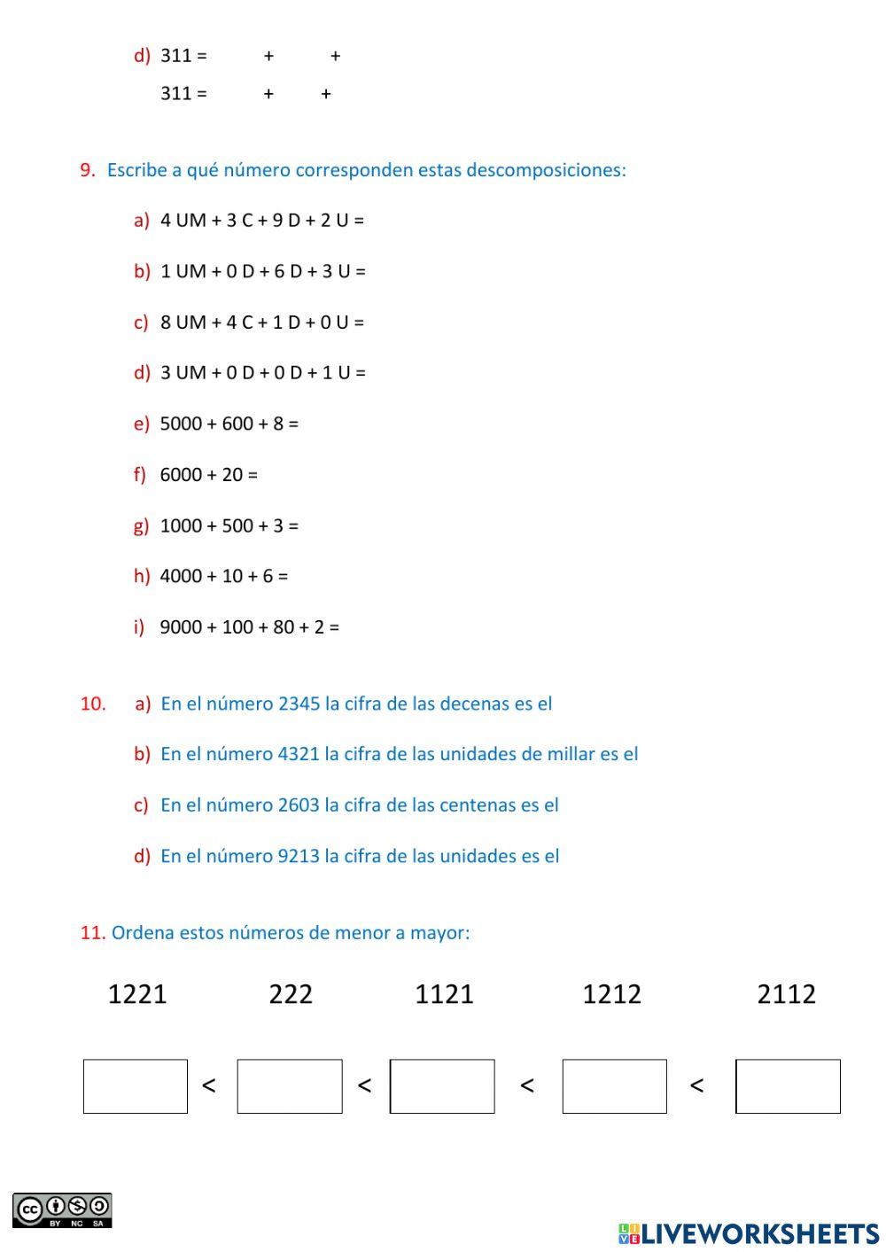 Números de tres y cuatro cifras (CC)